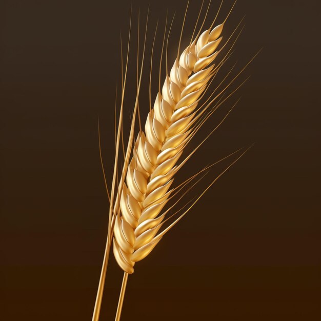 golden ear of wheat illustration vector