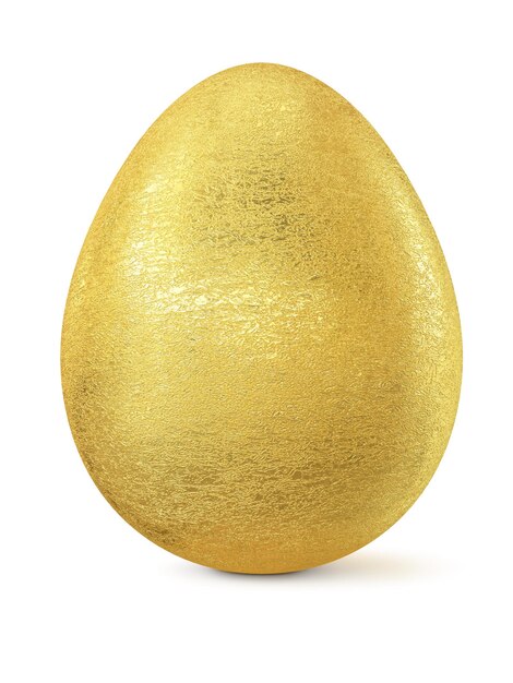 Golden easter egg isolated