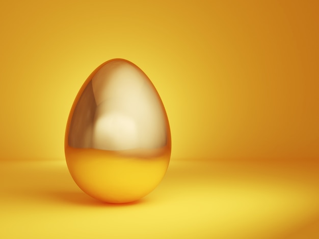Фото Золотое яйцо на желтом