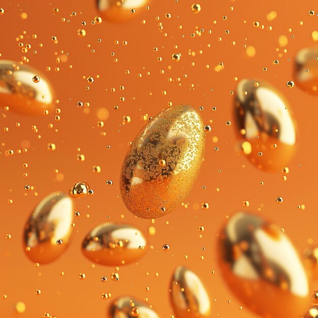 Golden egg on a orange background Motion Effect