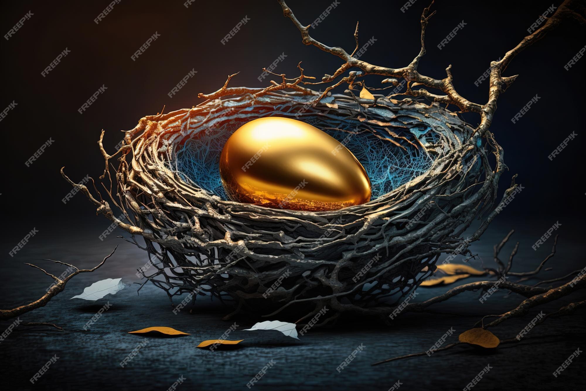 Full Control - Golden Eggs With Nest Logo - Free Transparent PNG Clipart  Images Download