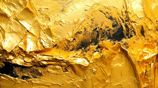Photo golden elegance textured background of luxurious gold