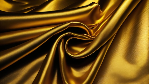 Golden fabric cloth texture wave background