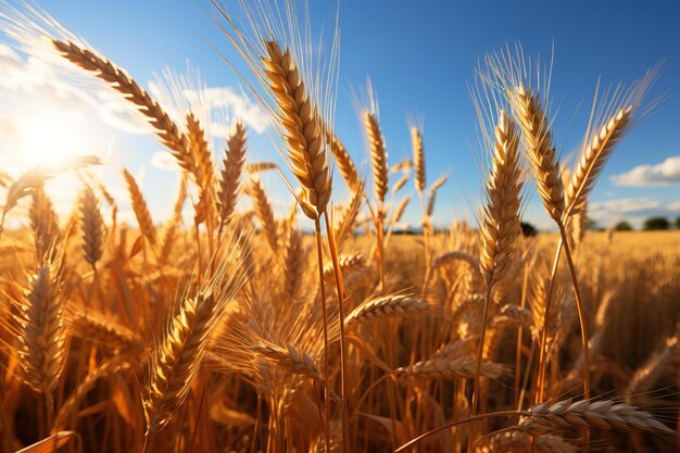 A golden field Beautiful view