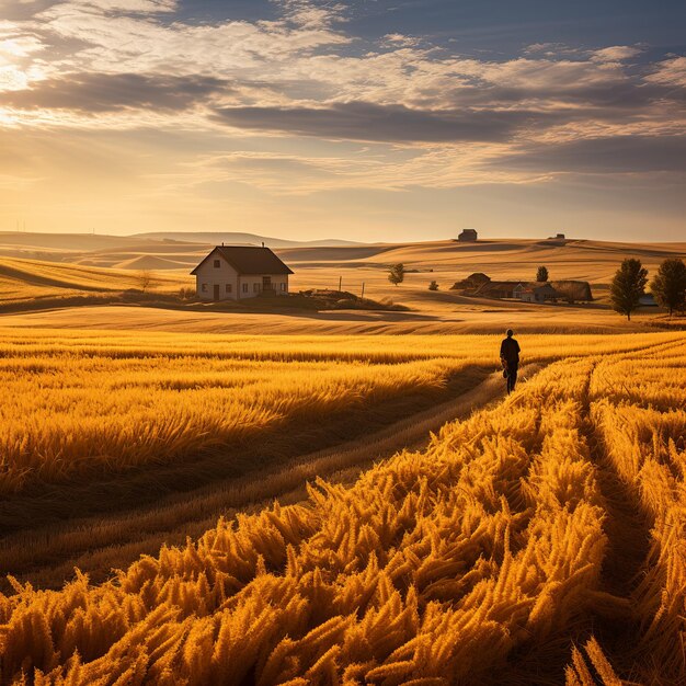 Golden Fields During Harvest Season