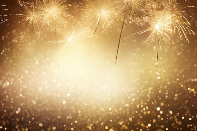 golden firework stick sparkling background