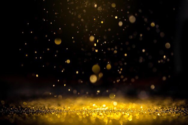 Photo golden flash two particle light backgrounds