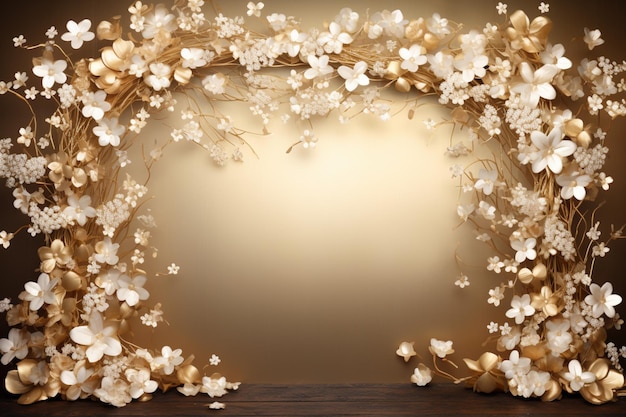 golden floral frame