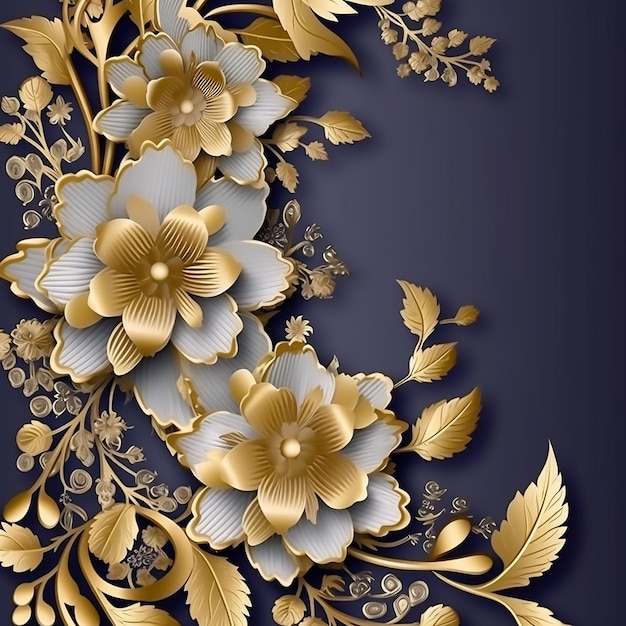 Golden flowers for wedding