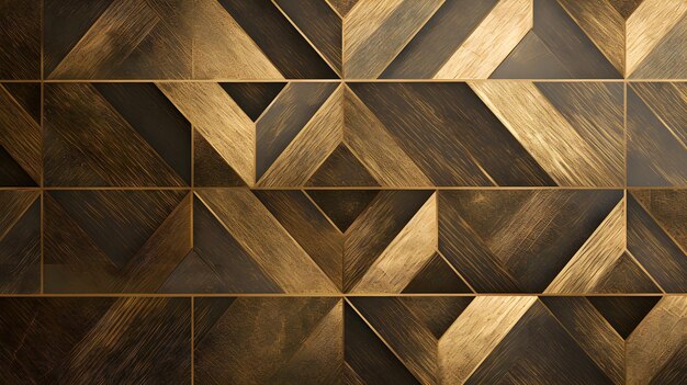 Golden Foil Geometric Pattern in Bold Design