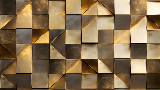 Golden Foil Geometric Pattern in Bold Design