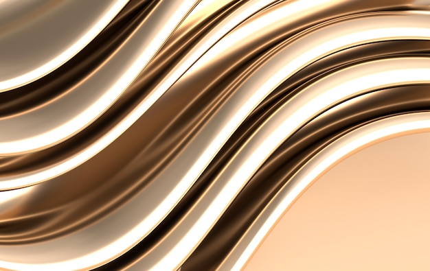 Golden foil waves background