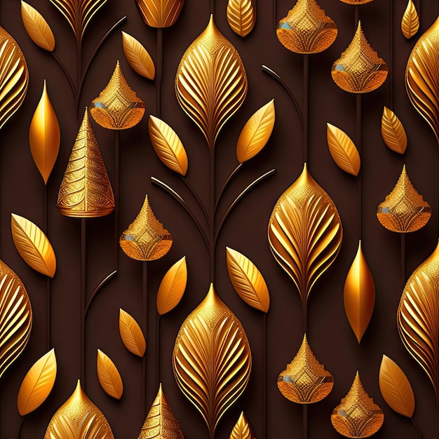 Golden forest background