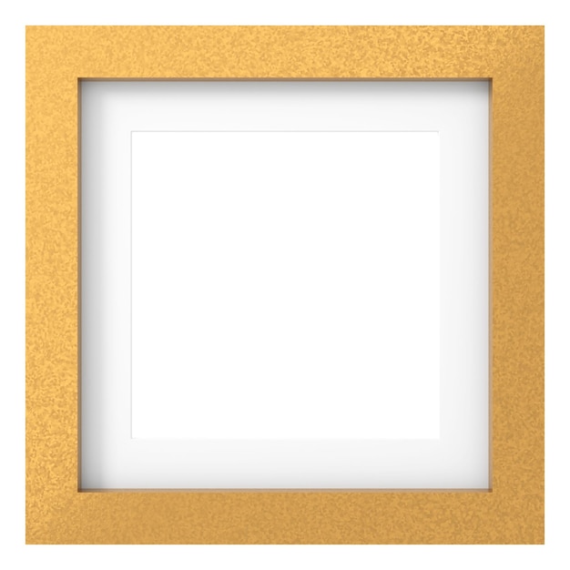 Golden frame 3D square shape frame 3D decoration