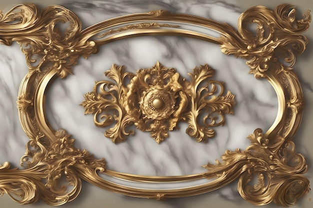 Golden Frame luxury ceiling wallpaper