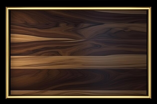 a golden frame on wooden texture