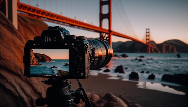 Golden Gate Bridge in de toeristische plaatsen van San Francisco Amerika