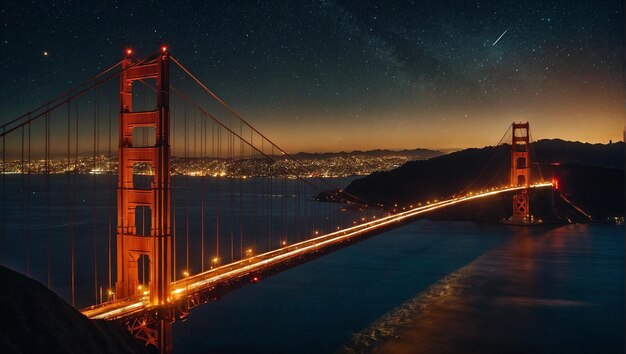 golden gate bridge on the night