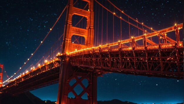 golden gate bridge on the night