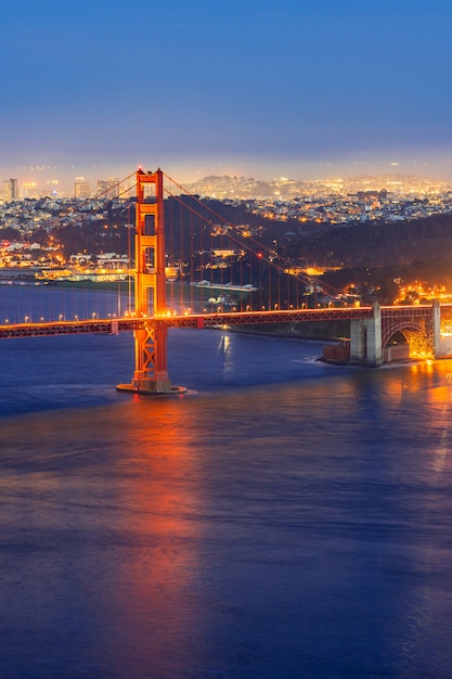 Golden gate bridge tramonto