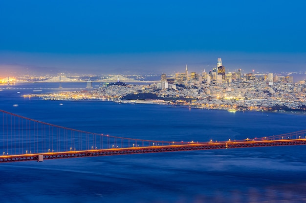 Golden Gate bridge Sunset