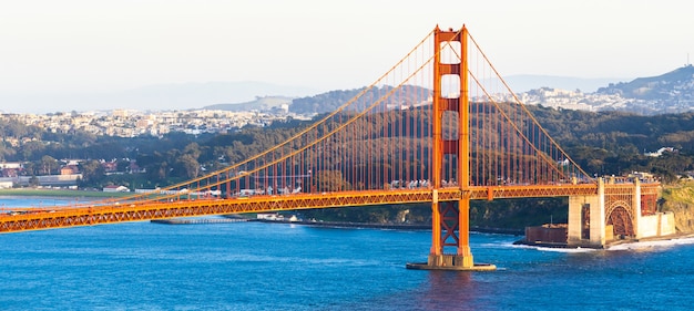 Foto panorama del golden gate