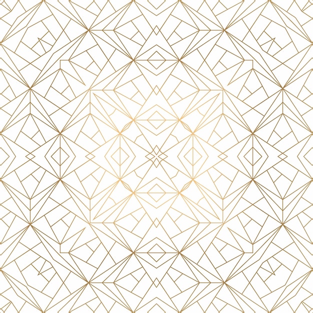 golden geometric abstract background on white. pattern for decoration and design, symmetrical pattern of gold color