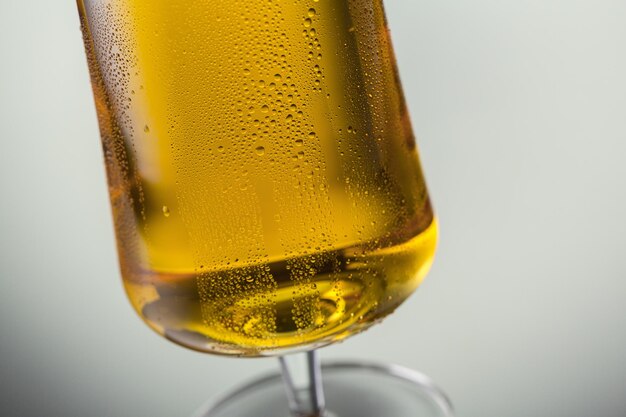 A golden german beer glass with drops of dew. Taken in Studio with a 5D mark III.