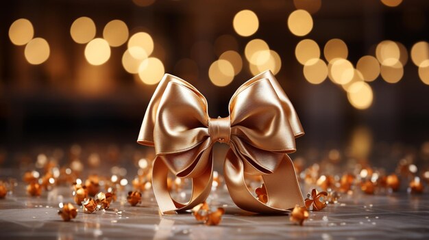 golden gift box HD 8k wall paper Stock Photographic image