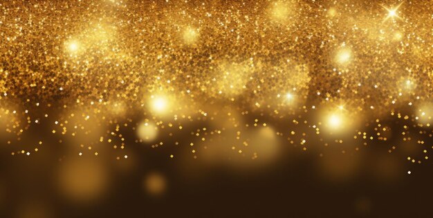 a golden glitter background with shiny lights