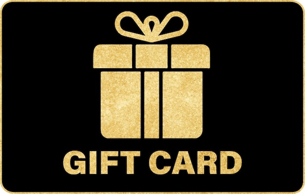 Golden glitter gift card gold glitter gift card