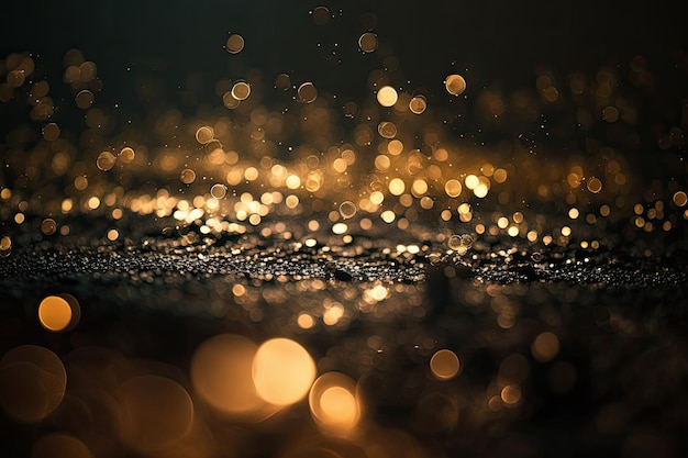 Golden Glitter licht Abstrack Achtergrond Generatieve AI