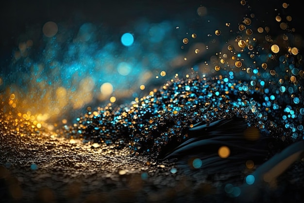 Golden Glitter licht Abstrack Achtergrond Generatieve AI