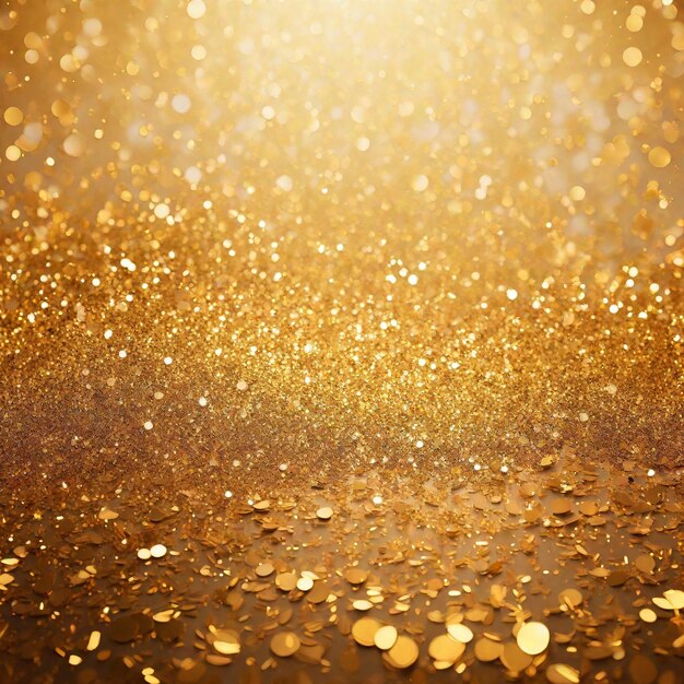 Golden Glitter light Abstract Background