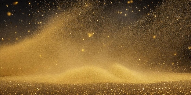 Golden glitter powder dust bursting background _ai_generated