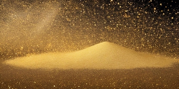 Golden glitter powder dust bursting background _ai_generated