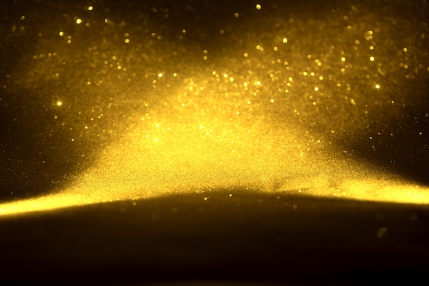 Golden glitter texture Colorfull Blurred abstract background for birthday new year eve or 