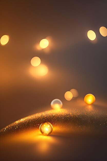 Золотое свечение рождественских огней Блестящий блеск мерцающий боке нефокусированный фон обоев