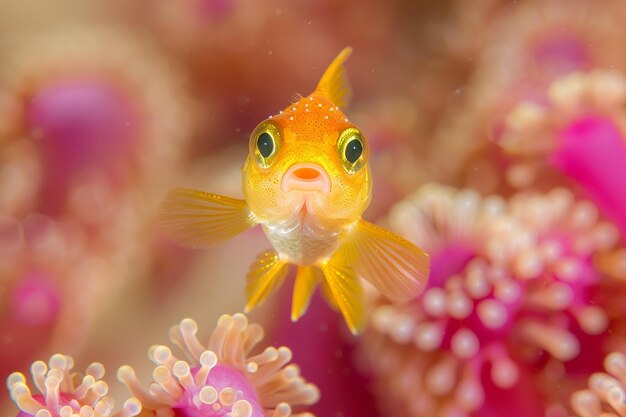 Photo golden glow close up of a radiant goldfish