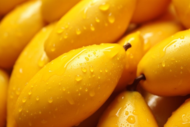 Золотая доброта Зрелый желтый фрукт манго вблизи