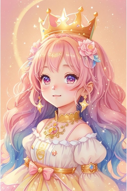 Anime girl with flower crown by bachaqueen on DeviantArt