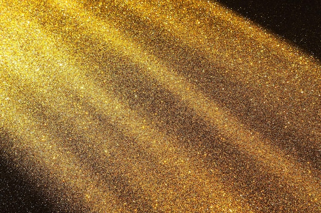 Фото Золотой градиент пыльный золотой цвет золотая роскошь элегантная красота премиум абстрактный фон блестящий мерцающий рождество счастливый новый год или день рождения наклонные лучи света фотоны и излучение