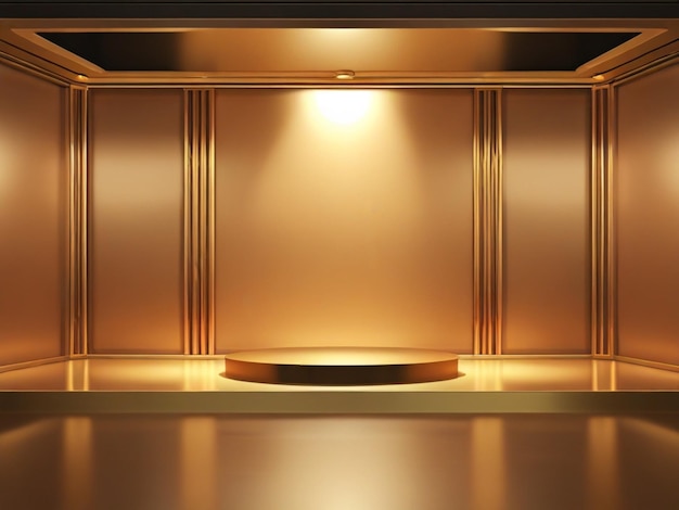 Golden gradient room interior background