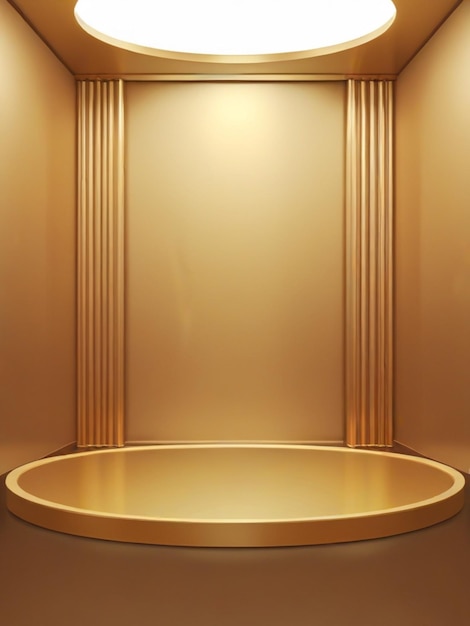 Golden gradient room interior background