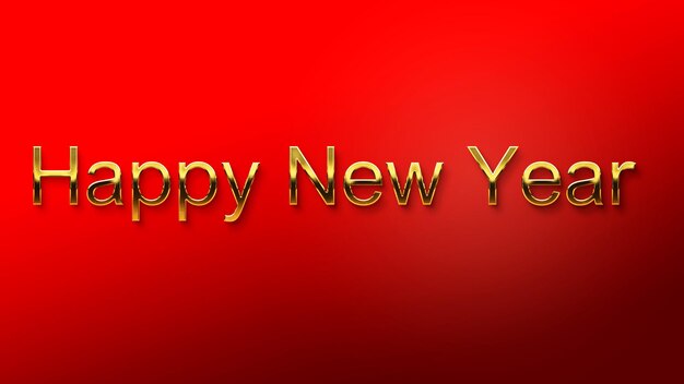 Photo golden happy new year text calligraphy for posters and banner and also for social media creative