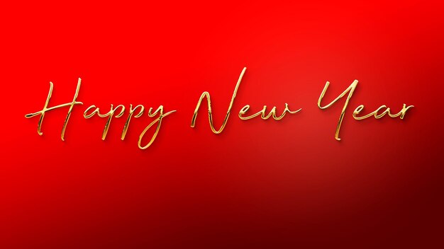 golden happy new year text calligraphy for posters and banner and also for social media creative