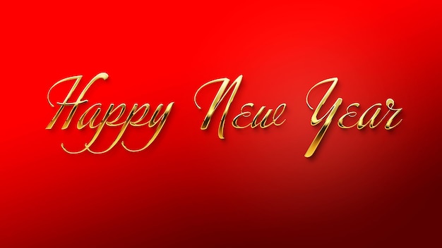 golden happy new year text calligraphy for posters and banner and also for social media creative