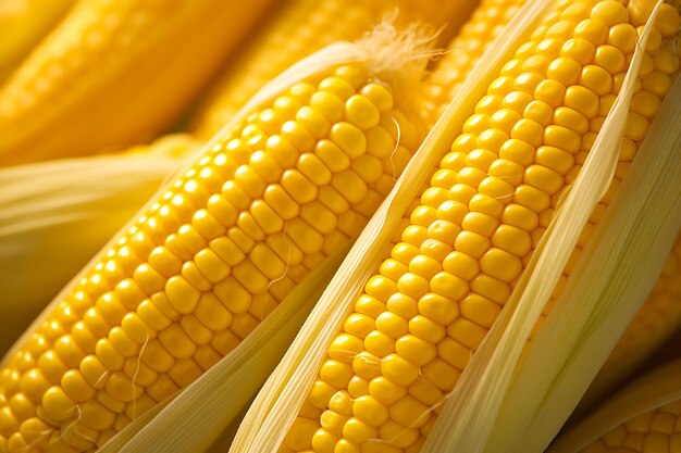 Golden harvest closeup of fresh corn corn photography