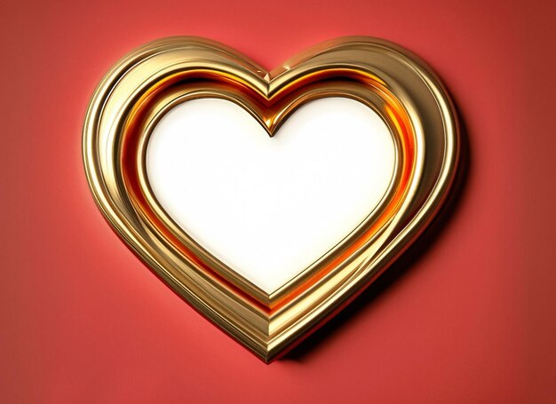 Photo golden heart background