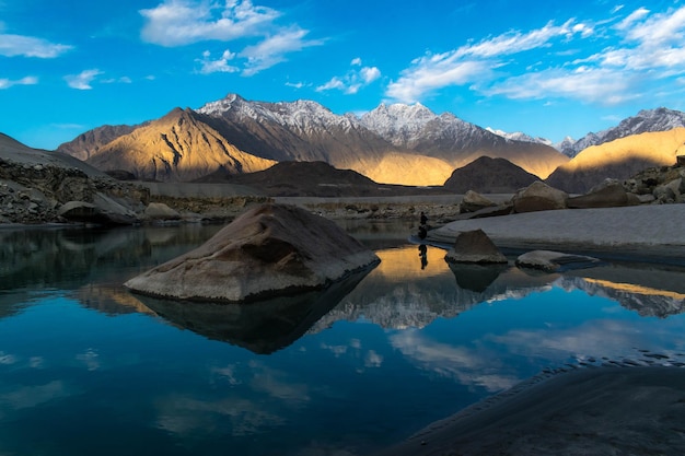 Golden hour and the beautiful mountain